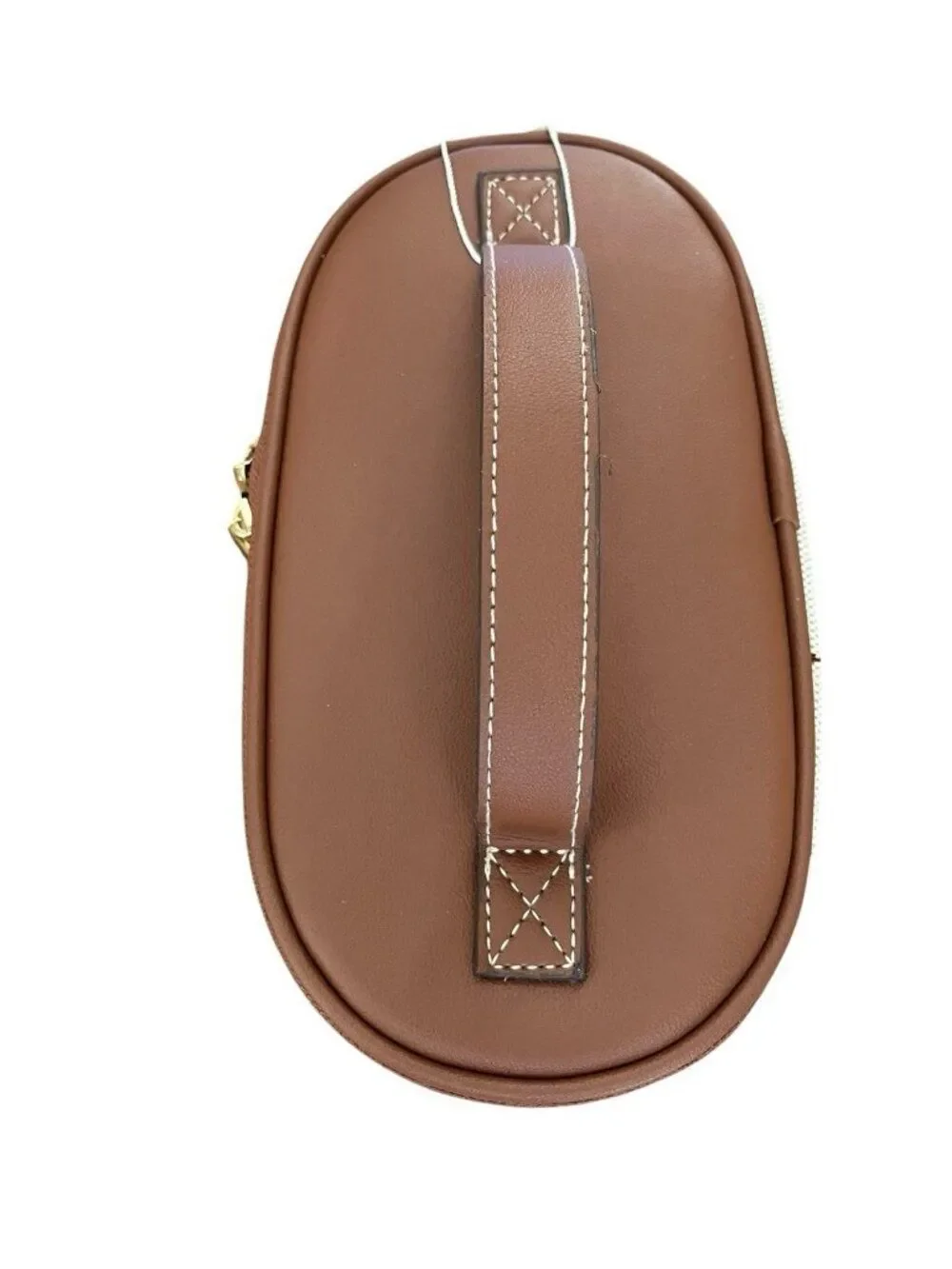 Primark Brown Beige Makeup Bag Cosmetic Travel Case Double Compartment NWT